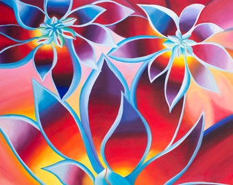 flower painting on canvas, flower art, colorful flower painting, flower art print, flower painting canvas print, flower painting home decor