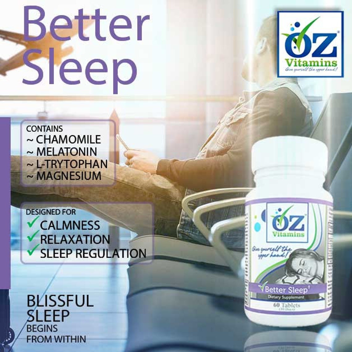 Oz Vitamins Better Sleep Health Supplement Tablet Pills for Etsy