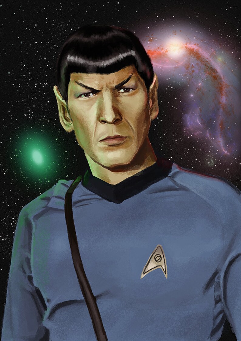 Mr Spock A4 Star Trek Inspired Art Print Etsy