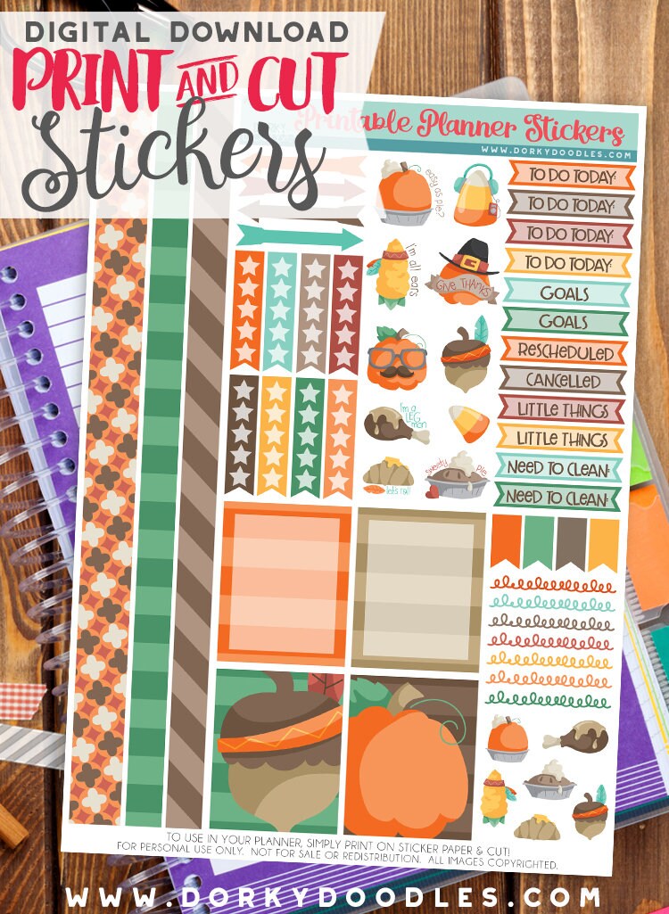 thanksgiving-print-and-cut-planner-stickers-snarky-fall-printable-stickers-etsy