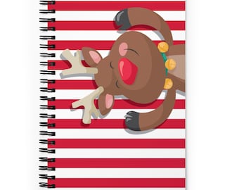 Cute Christmas Reindeer Notebook Bullet Journal