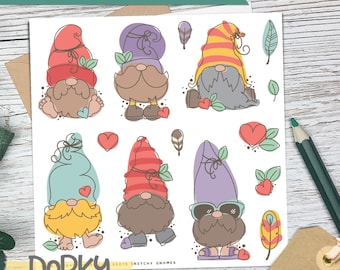 Sketchy Gnome Vinyl Stickers