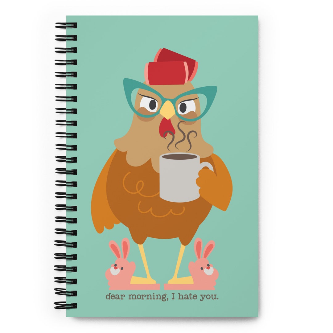 Not a Morning Chicken Notebook Bullet Journal - Etsy