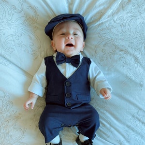 Navy blue dress for christening best sale