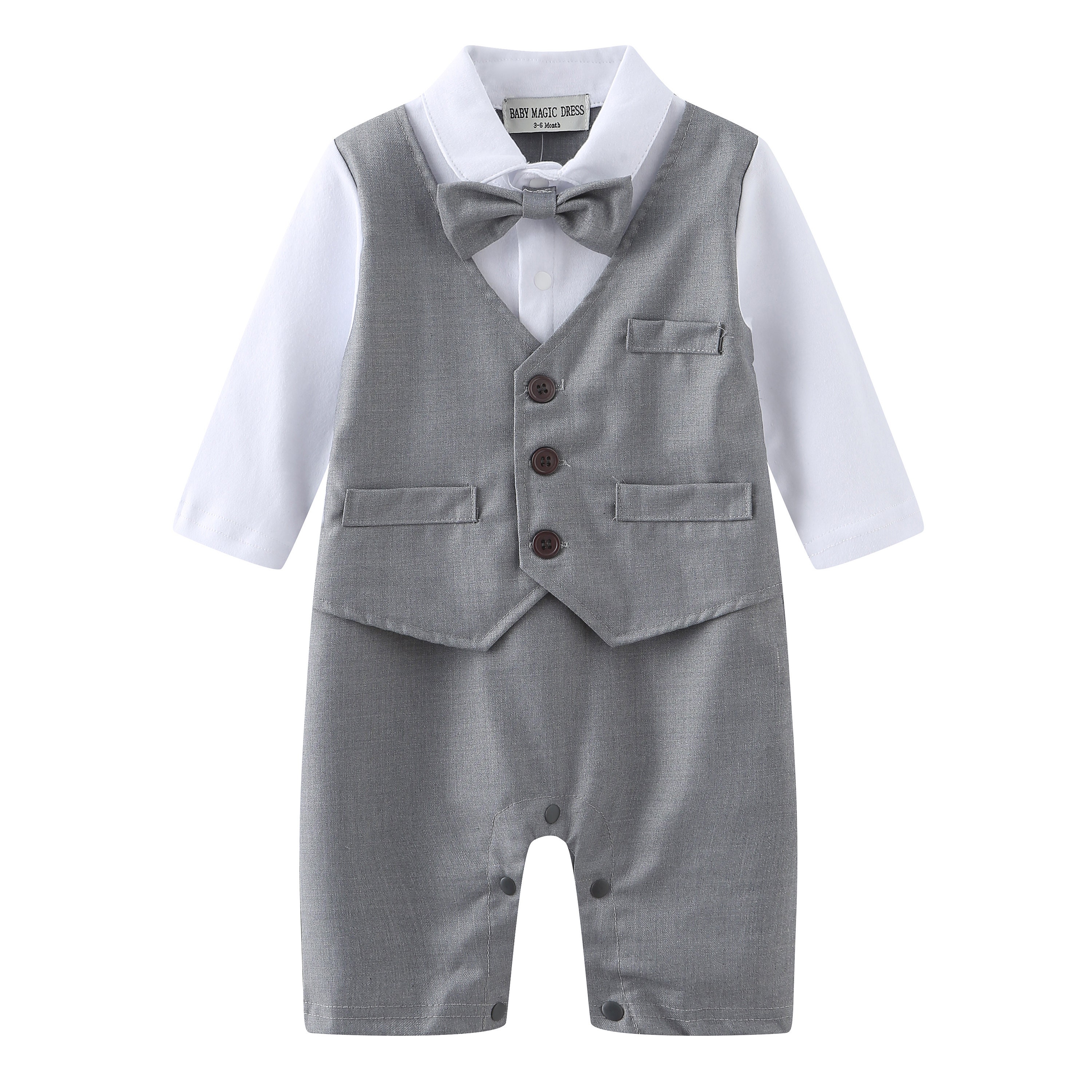 Baby Boy Christening Wedding 1pc All in One Outfit With Bow - Etsy
