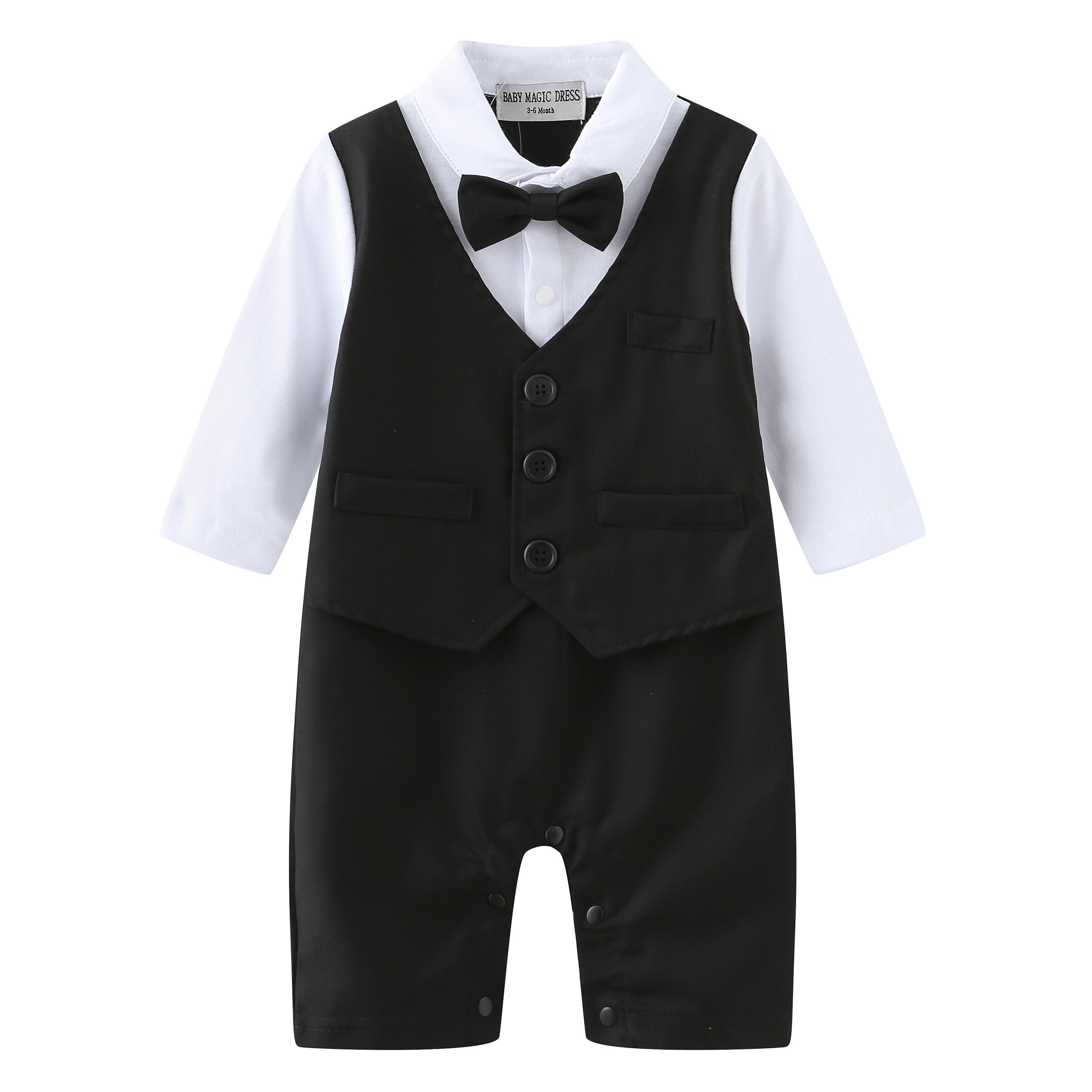 Baby Boy Christening Wedding 1pc All in One Outfit With Bow - Etsy