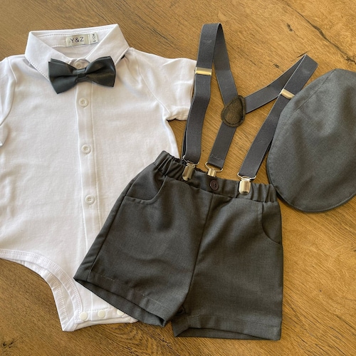 Ring Bearer Page Boy Christening Wedding 4pc Linen Blend Suit Etsy