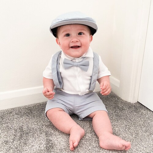 Ring Bearer Page Boy Christening Wedding 4pc Linen Blend Suit Etsy