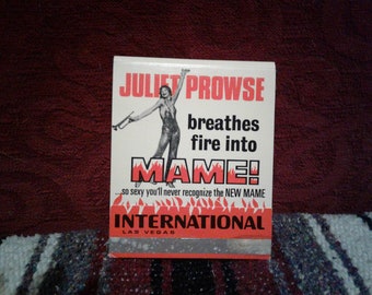 Juliet Prowse Mame at the International Las Vegas 1970/Oversized Match Book