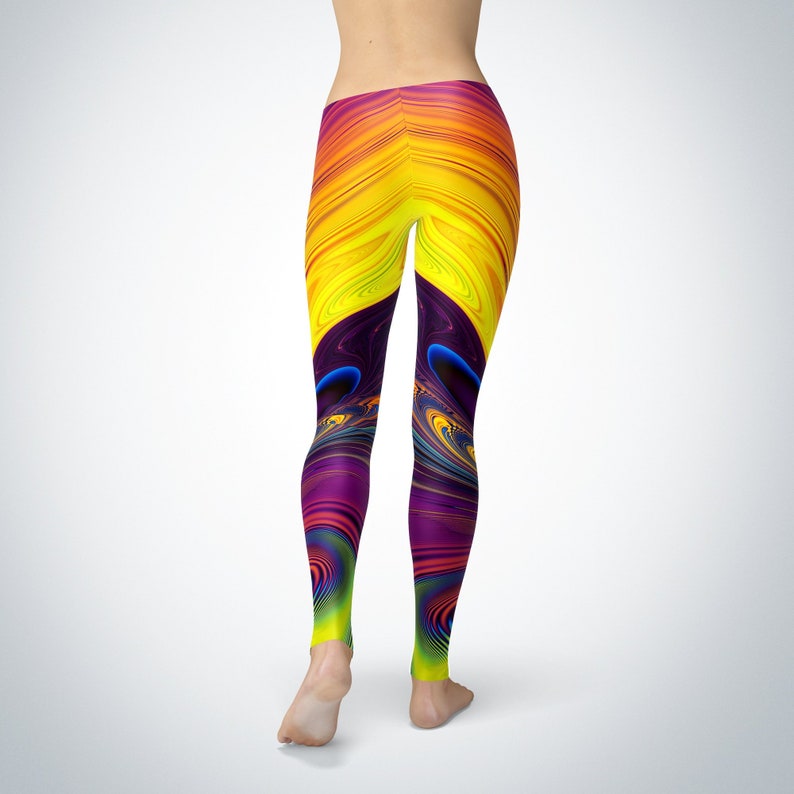 Colorful Abstract Psychedelic Leggings - Etsy