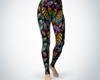 Feather Leggings - Etsy