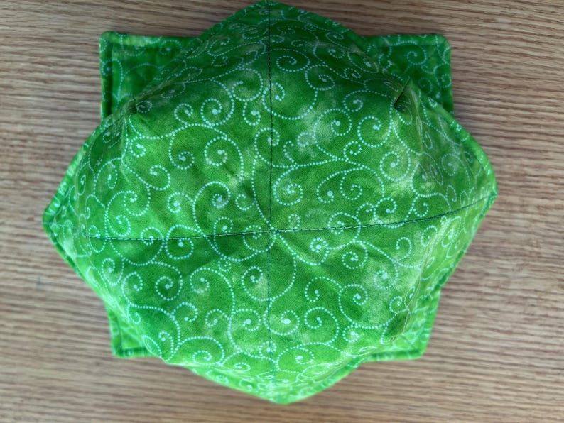 Microwave Bowl Cozy Set: Reversible Fabric Hot Pads, Grape & Lime Bild 3