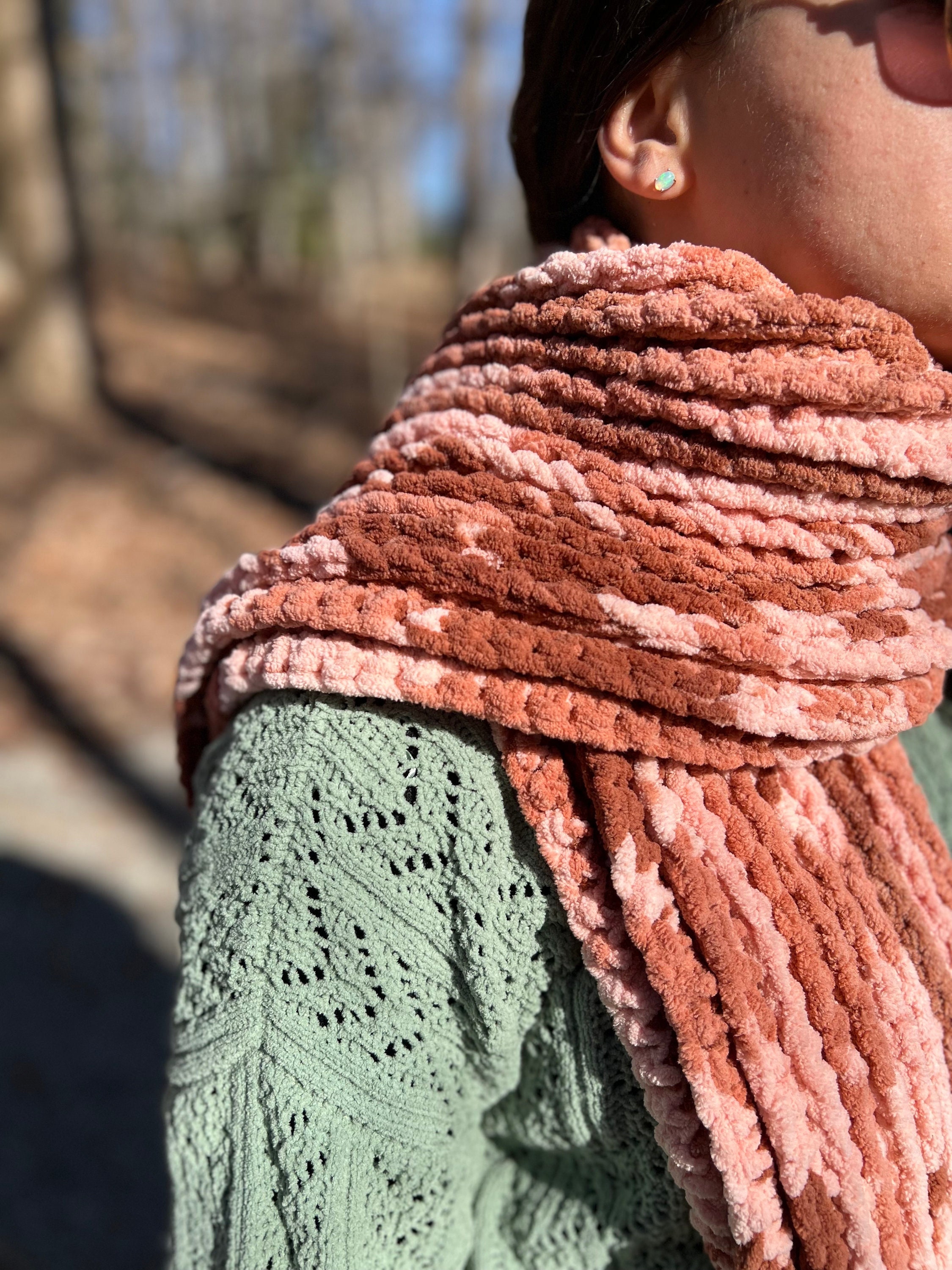 Bernat blanket yarn scarf pattern knit hotsell
