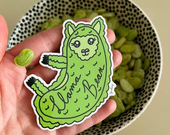 Vinyl Sticker, Yarn Sticker, Llama Sticker, Llama Bean, Crocheter Sticker, Knitter Sticker, Crocheter Gift, Knitter Gift, Yarn Gift