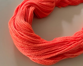 Merino Wool Yarn, Superwash Yarn, Sock Yarn, Grapefruit, Juicy Fruit, Hand Dyed Yarn, Weight 1 Yarn, Fingering Weight Yarn, Food Yarn