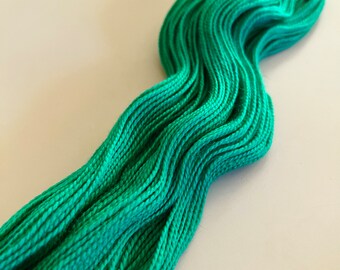 Merino Wool and Recycled Nylon Yarn, Superwash Yarn, Sock Yarn, Horizons, Hand Dyed Yarn, Weight 1 Yarn, Fingering Yarn, Emerald Green Yarn