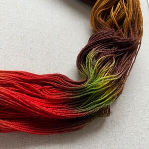 Hand Dyed Yarn, Bluefaced Leicester Wool Yarn, Sock Yarn,  Fingering Weight Yarn, Weight 1 Yarn, Superwash Yarn, OOAK Yarn, Cheeseburger