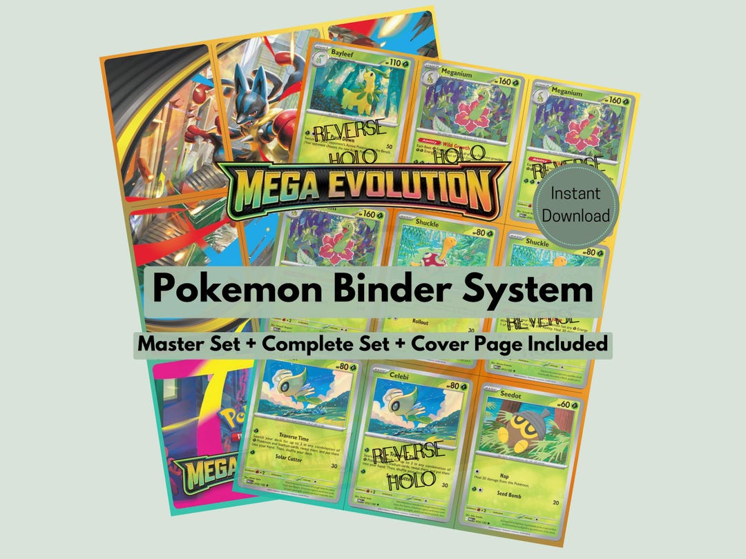 Mega Evolution Checklist.pdf Pokémon Mega Evolution Binder System – Complete & Master Set Tracker ...