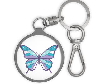 Holographic Butterfly Gradient | Keyring Tag Bag Charm | Valentine & Galentine Gift for Her | Y2K Aesthetic Accessory