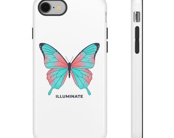 Holographic Butterfly Gradient | iPhone 17 Slim Glossy Case | Valentine & Galentine Gift for Her | Y2K Aesthetic