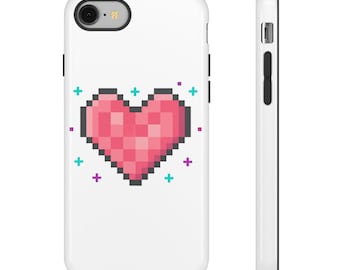 8-Bit Pixel Heart | Glossy iPhone 17 Slim Case | Valentine & Galentine Gift for Lover/Friend | Y2K Gamer Aesthetic