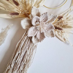 Wreath LILY | Macrame Hoop | Dried flower wreath | Door wreath | Wall hanging | Macrame decoration