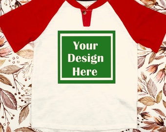 Download Free Blank Reglan Blank Mock up / Red Reglan / Cat Jack / Template / Flat Lay / Styled shirt / Floral background / Children's Mockups PSD Template