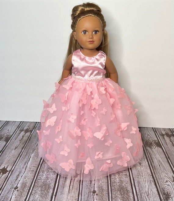 pink doll dress Barbie outfits 12 inch fashion doll dress