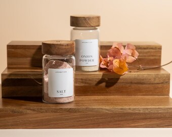 Barattoli Spezie Contenitore Plastica Trasparente Scatola Coperchi Vite Pentole - Foto 3