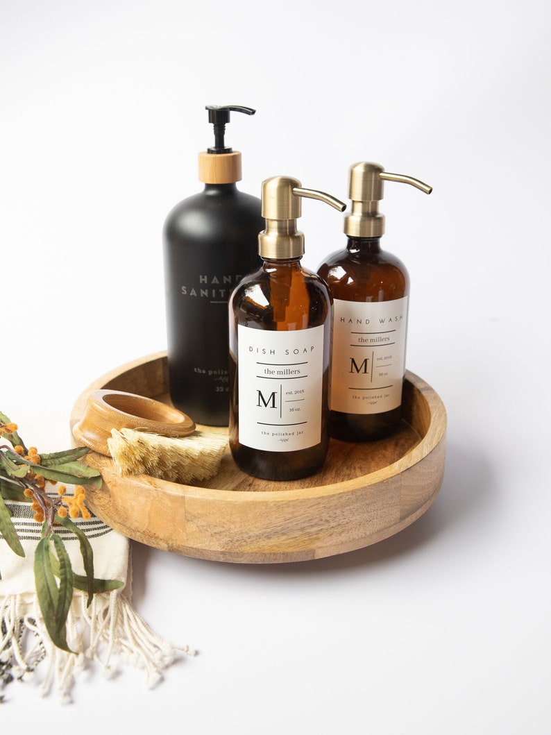 Mango Wood Tray | Spice Tray | Soap Bottle Tray | Catchall Tray | Modern Bathroom Tray | Kitchen Tray | Valet Tray | Key Tray image 1