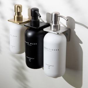 Metal Wall Mount | For Soap Dispensers | Metal Wall Mount in Black, Brass and Stainless Steel