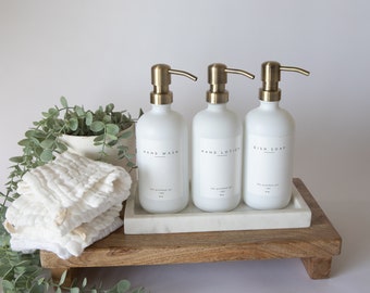 Marble Tray | Soap Bottle Tray | Catchall Tray | Rectangular Tray | Modern Bathroom Tray | Kitchen Tray | Valet Tray | Key Tray