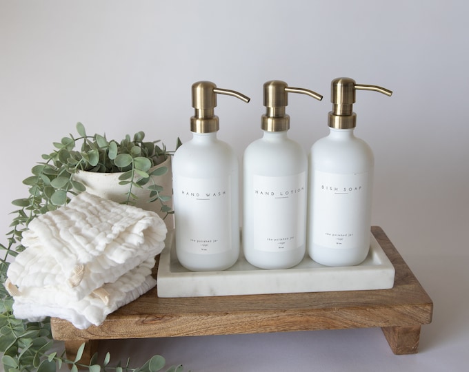 Marble Tray Soap Bottle Tray Catchall Tray Rectangular Tray Modern ...