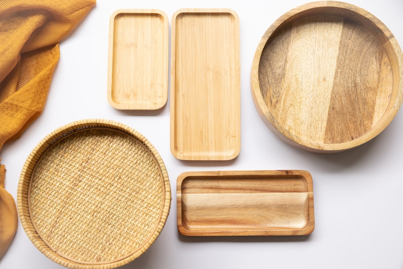 Mango Wood Tray | Spice Tray | Soap Bottle Tray | Catchall Tray | Modern Bathroom Tray | Kitchen Tray | Valet Tray | Key Tray image 3