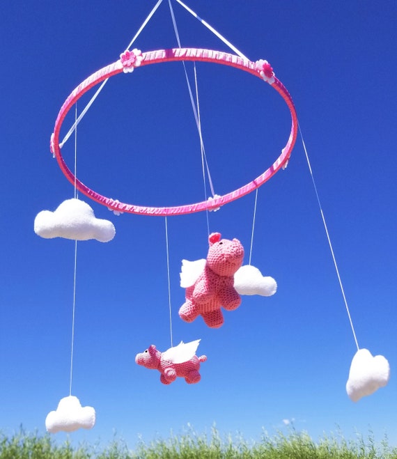flying pig baby mobile