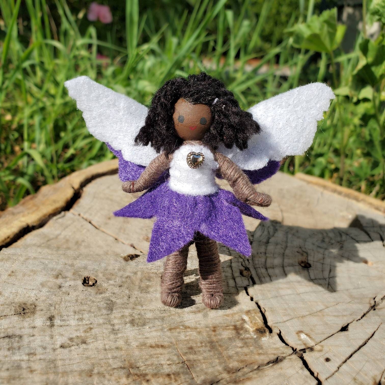 Fairy Doll Tiny Fairy Brown skin Miniature Fairy Etsy