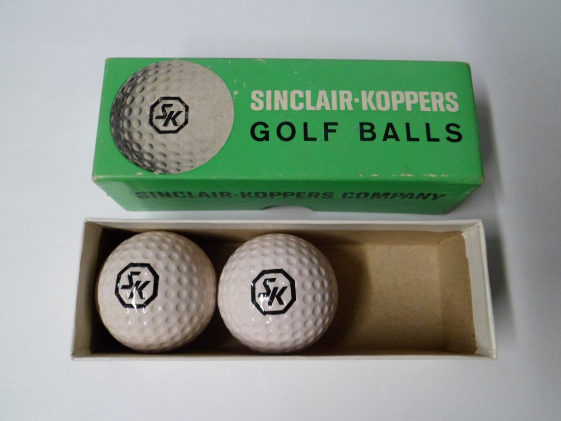 Vintage SINCLAIR KOPPERS Golf Balls in Box SK Advertising ...