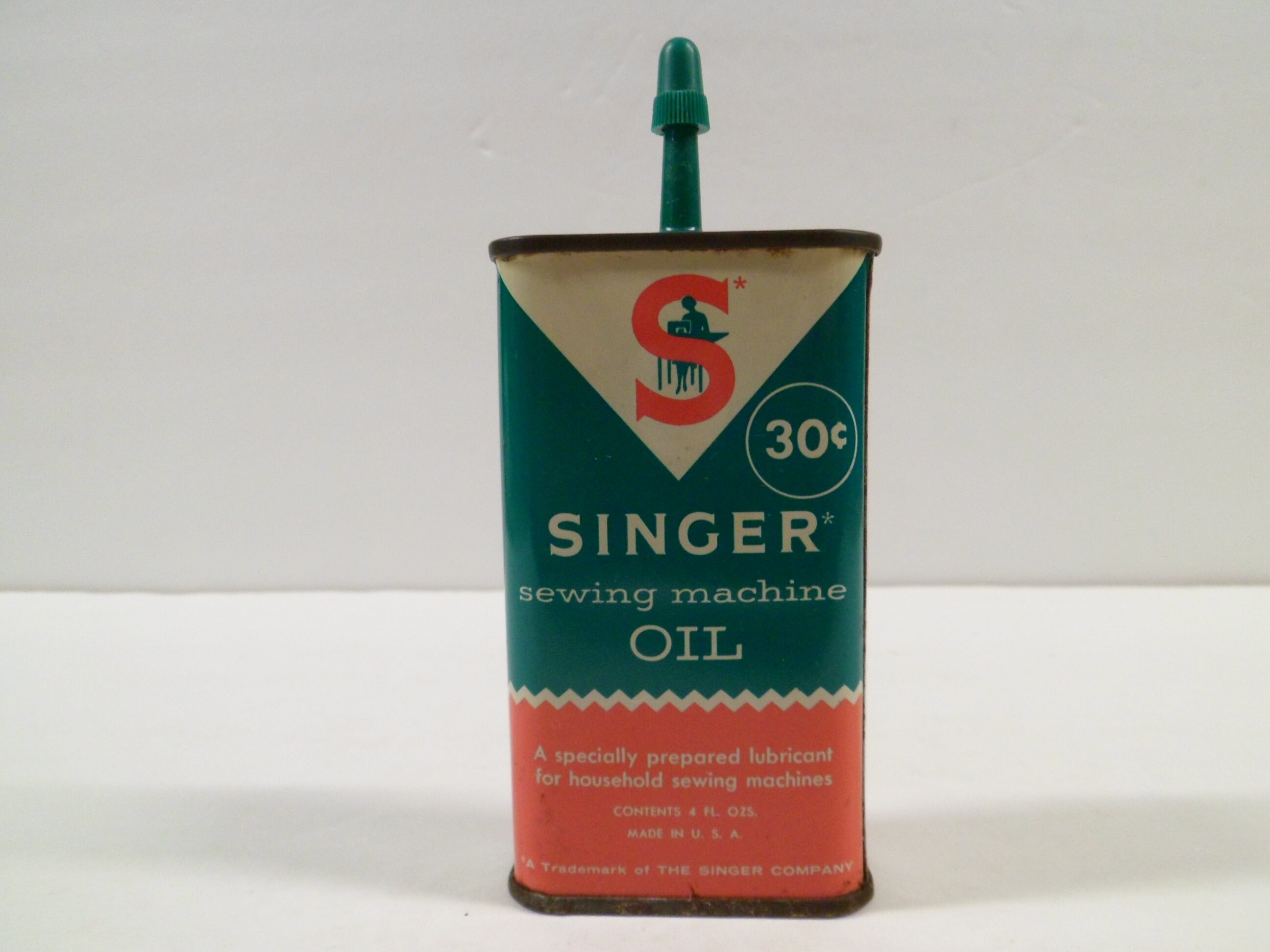 Singer Sewing Machine Oil Can 4 Oz Tin 30c Approx. 3/4 Full Etsy