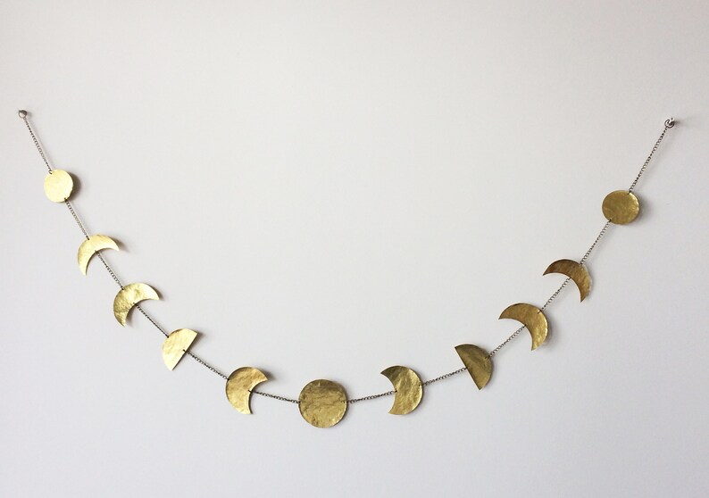 Moon Phases Wall Decor Moon Wall Hanging Brass Moon Wall Art Etsy