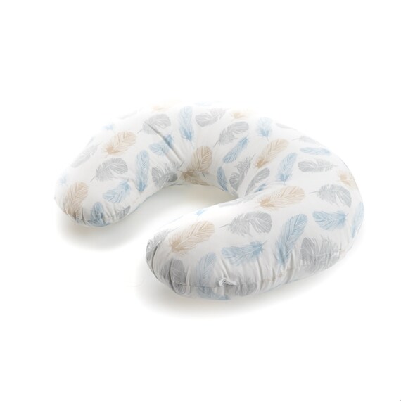 Blue Feather Nursing Pillow Boho Feeding Pillow Baby Boy Etsy