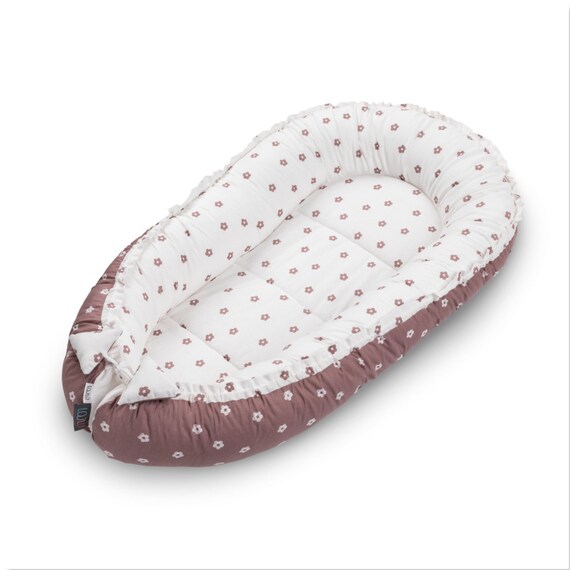 Baby Nest Cocoon Cushion Baby Bed Pillow Blanket Set High-Quality Floral Cot