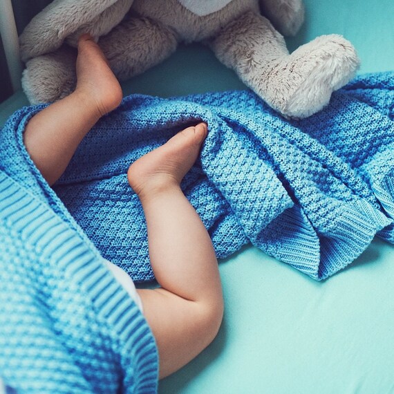 Blaue Baby Bambus Decke Kleinkind Werfen Decke Saugling Etsy