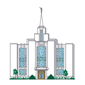 Calgary Alberta Temple Cross Stitch Pattern PDF Digital Download