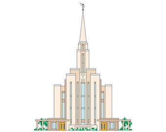 Oquirrh Mountain Utah Temple Cross Stitch Pattern PDF Digital Download