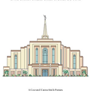 Gilbert Arizona tempel Cross Stitch patroon PDF digitale download