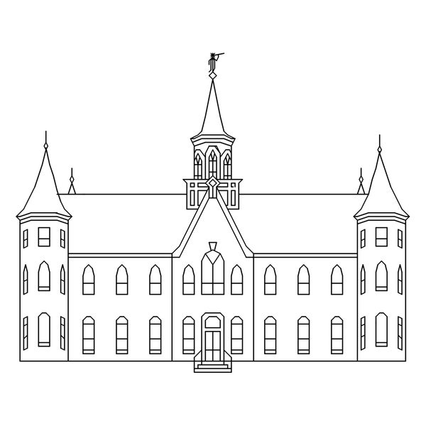 Provo City Center Temple Cricut Pen Draw, Silhouette Sketch Pen Clip Art - SVG and PNG Files Digital Download