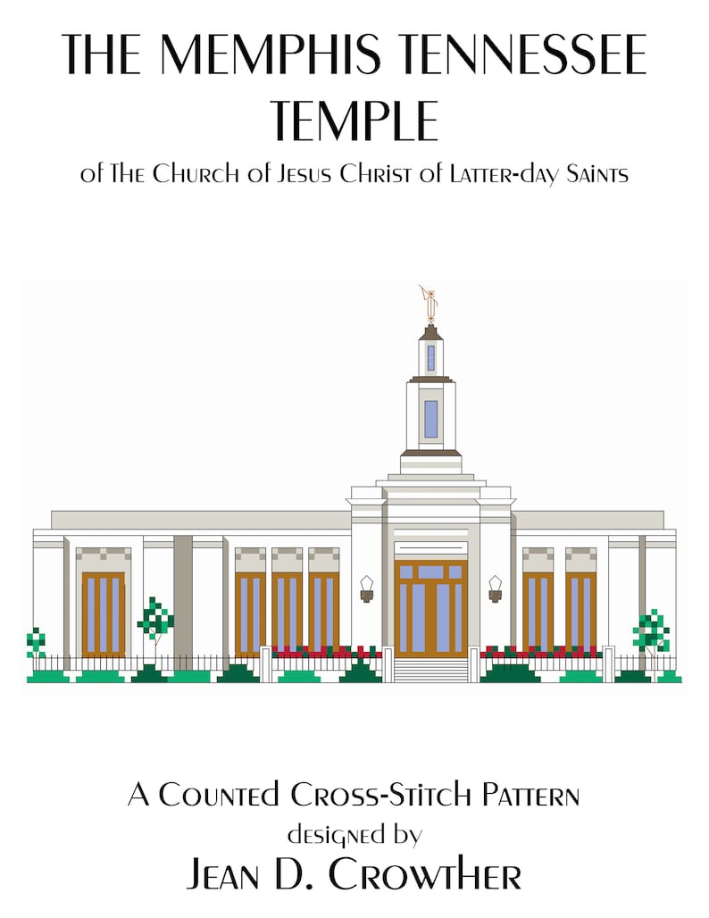 Memphis Temple Lds Cross Stitch Pattern Pdf Digital Download Sewing Fiber Kits How To Shantived Com