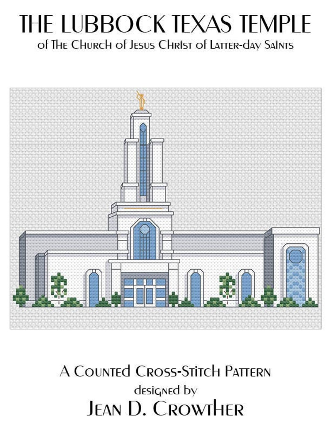 Lubbock Texas Temple Cross Stitch Pattern PDF Digital Download Etsy