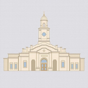 McAllen Texs Temple Cross Stitch Pattern PDF Digital Download