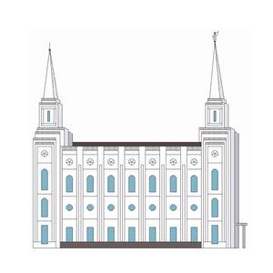 Brigham City Utah Temple Cross Stitch Pattern PDF Digital Download